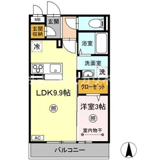 ボヌールY【2階】の間取り