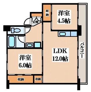 ビレッジハウス鴻田【3階】の間取り
