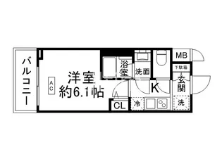 エステムコート京都西院【4階】の間取り