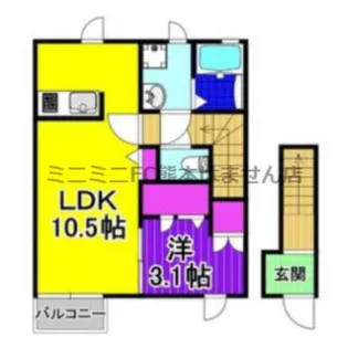 グレイス・コート熊本駅【2階】の間取り