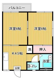 サンフラッツK【2階】の間取り