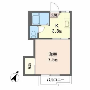 フロンティア6番館【2階】の間取り