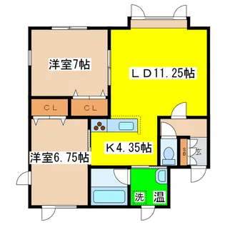 ビラ文苑A号館【1階】の間取り