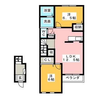 プラシード・旭【2階】の間取り
