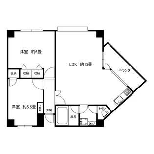 ハイツサンロイヤル【8階】の間取り