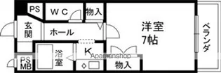 シティガーデン新通【6階】の間取り