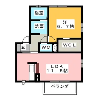 春風の丘 B棟【2階】の間取り
