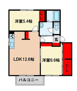 Kーアントレ【2階】の間取り