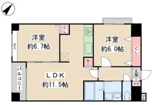 新川KSマンション【7階】の間取り