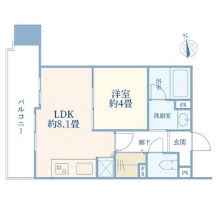 ライオンズマンション渋谷道玄坂【2階】の間取り