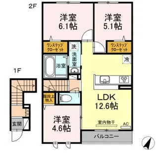 メゾン ド プリュネ A【2階】の間取り