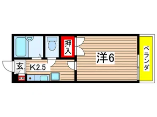 コ-ポ中筋【1階】の間取り