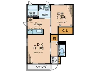 メゾン淡ノ須【1階】の間取り