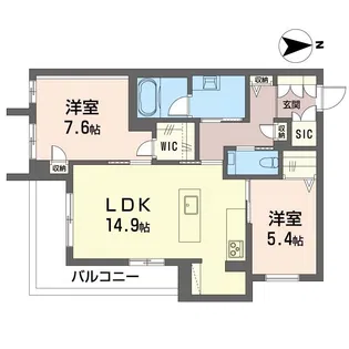 プレヴィア レジデンス【3階】の間取り