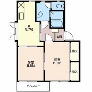 ベル・メゾン西河原C【2階】の間取り