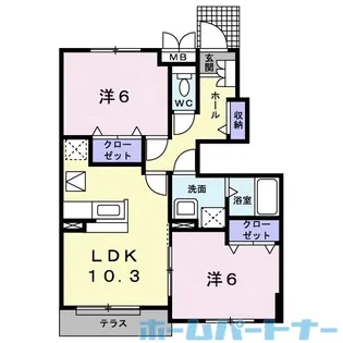 ポート・レーゼ C【1階】の間取り