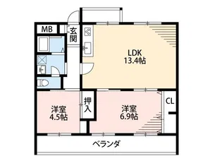 エル・セレーノ志紀【1階】の間取り
