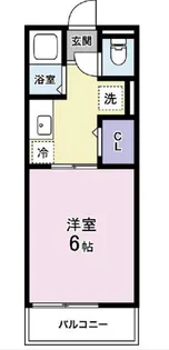 コーポタカダC【1階】の間取り