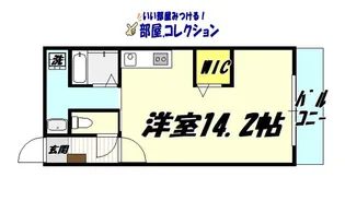 1LKの間取り画像