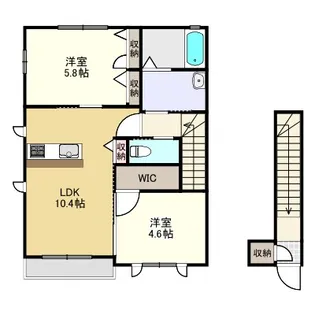 トレジャー並榎【2階】の間取り