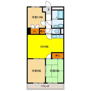 岐阜県岐阜市城東通4【マンション】の間取り