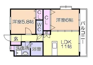 Dearcortkawanami【3階】の間取り