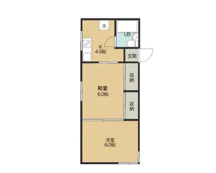 唐橋ハイツ【2階】の間取り