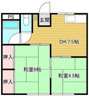 秋本コーポ【1階】の間取り