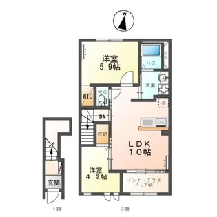 ルミエール タケ(LUMIERE TAKE)【2階】の間取り
