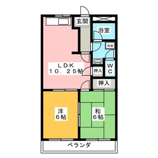 ヴューパレス緑ヶ丘【2階】の間取り