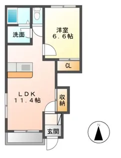 エクシードII【1階】の間取り
