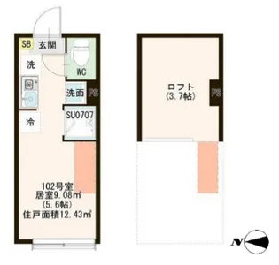 ハーモニーテラス西亀有III【1階】の間取り