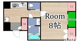 セレブ千林大宮【1階】の間取り