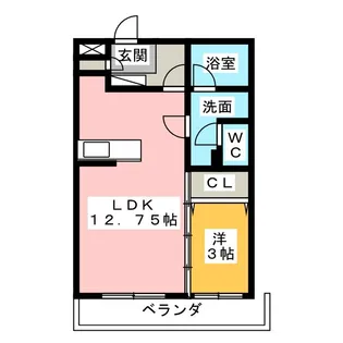 マンションマルカ サウス【1階】の間取り