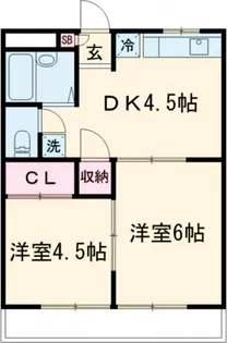ジュネス・玉堤【1階】の間取り