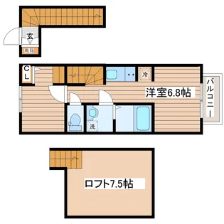 THEソレイユ国見【2階】の間取り