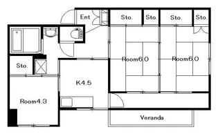 深堀マンション【3階】の間取り