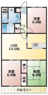 熊本県熊本市北区清水東町【マンション】の間取り