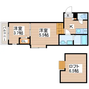 アルス福田町【1階】の間取り