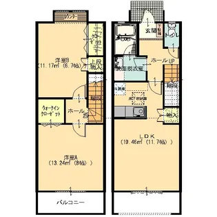 群馬県太田市飯塚町【一戸建】の間取り