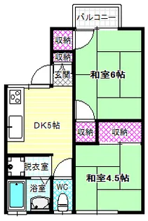 乾ハイツA棟【1階】の間取り