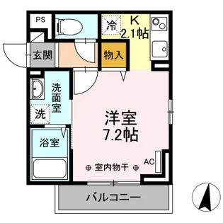 ルピナス堀之内【3階】の間取り