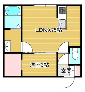 新潟県長岡市江陽2【アパート】の間取り