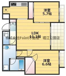 大阪府大阪市福島区福島6【マンション】の間取り