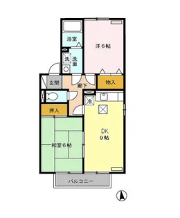 レフィナードA【1階】の間取り