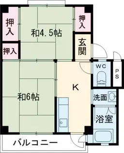 ビレッジハウス小坂2号棟【2階】の間取り