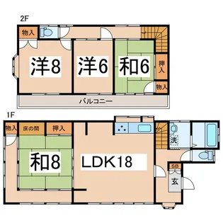 山梨県甲府市千塚5【一戸建】の間取り