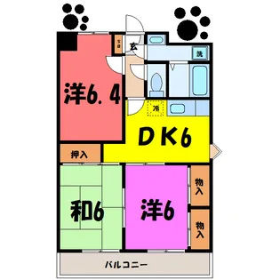 シティハイム田町【8階】の間取り