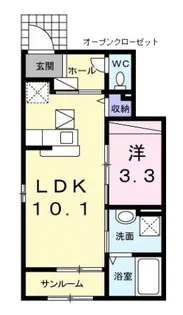 フラン・フジ【1階】の間取り