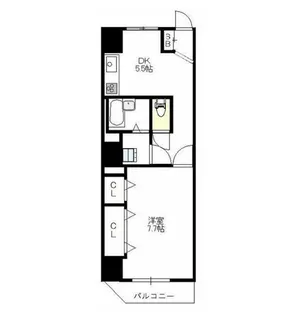 越田ビル【4階】の間取り